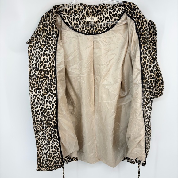 Chloe‎ Leopard Print Coat Size 8 Y2K Animal Print Glam Baddie - Picture 12 of 15